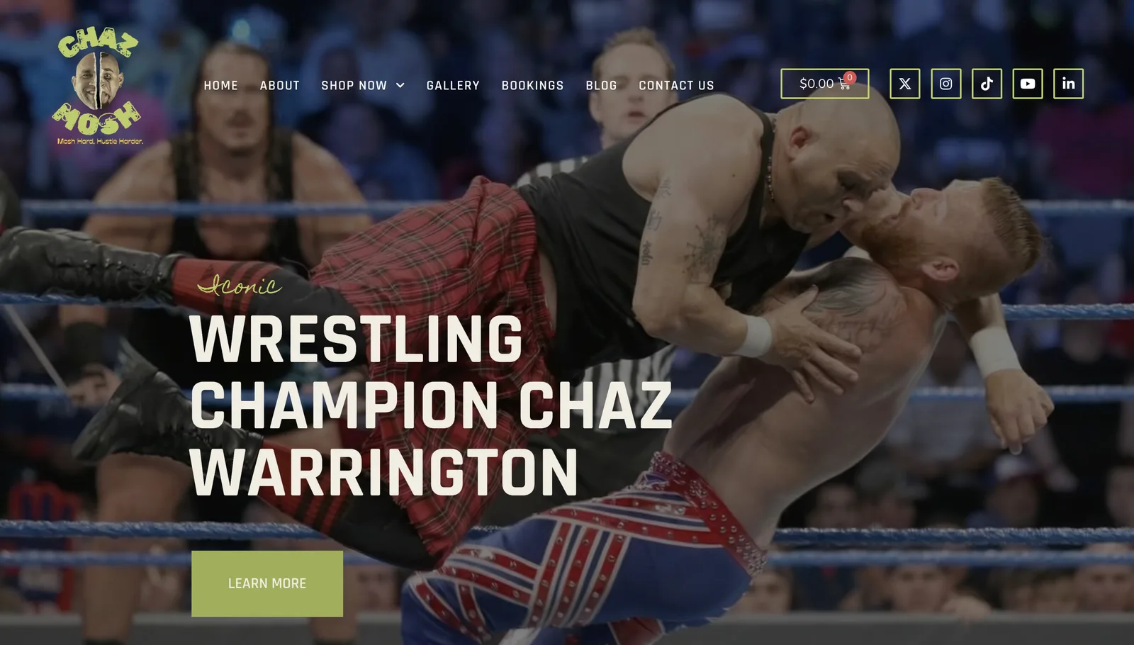 Chaz Mosh — home page with shop
